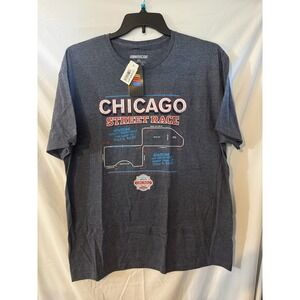 NASCAR Chicago Street Race 2024 T-Shirt XL Track Map Graphic NWT